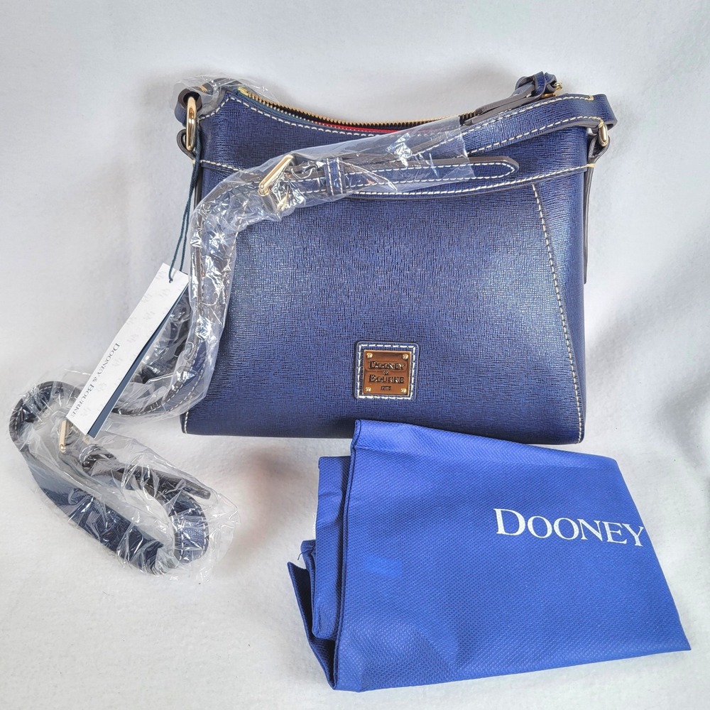 Dooney & Bourke Womens Crossbody Small Cassidy Saffiano Leather Size OS Blue